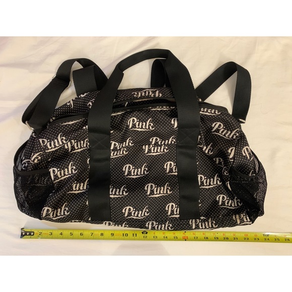 victoria’s secret pink duffle bag black - Picture 2 of 3